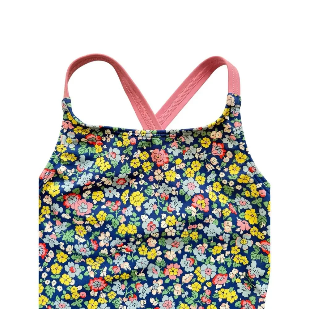 Mini Boden Floral One Piece Swimsuit Size 5-6y